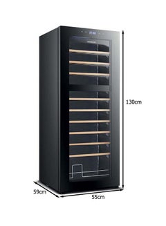 KENWOOD Beverage Cooler 55 Bottles Wine Cooler With Dual Temperature Zone, Double Glass Door, Blue Light, Smart Temperature Control 55 L 85 W BCW55.000BK Black  - Image 2