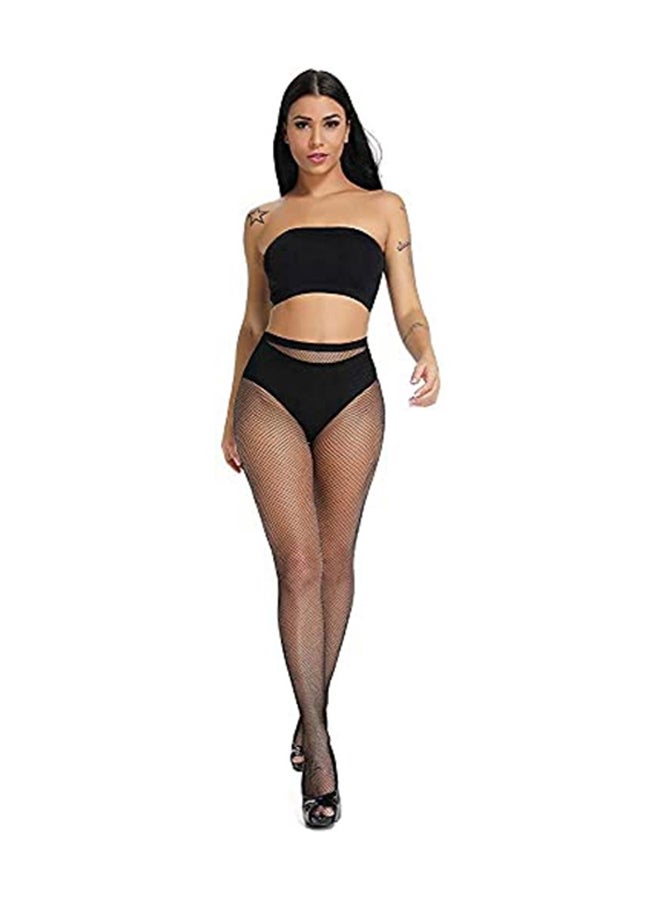 Generic - High Waist Pantyhose Tights Fishnet Thin Stockings Black - Image 1