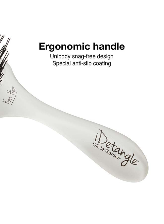 Olivia Garden Idetangle Flexible Vented Detangler For Fine Hair Pine Grey  - Image 3
