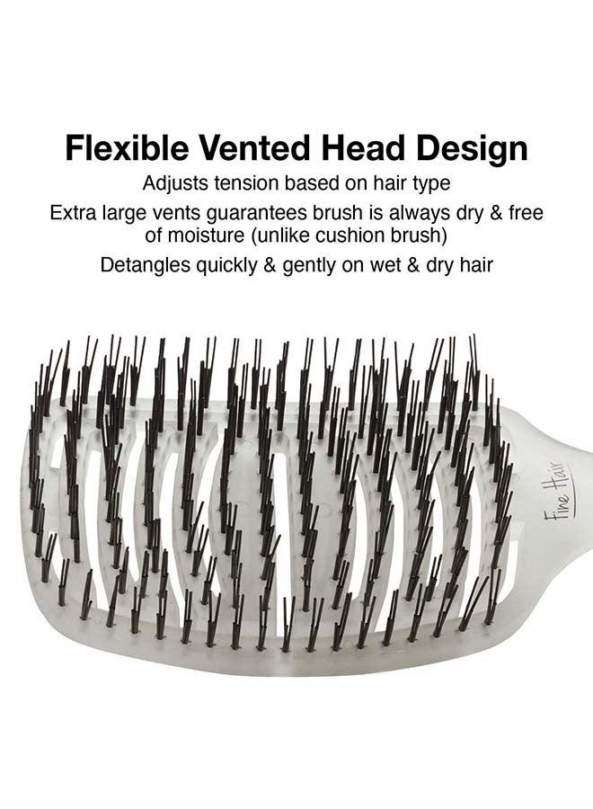 Olivia Garden Idetangle Flexible Vented Detangler For Fine Hair Pine Grey  - Image 5