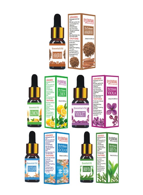 Pack Of 5 Humidifier Essential Oil Multi Scented Multicolor 10ml