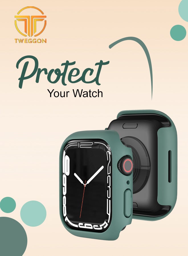 TWEGGON - Hard PC Ultra-Thin Protective Case Cover For Apple Watch Series 8 & 7 45mm Black - Image 1