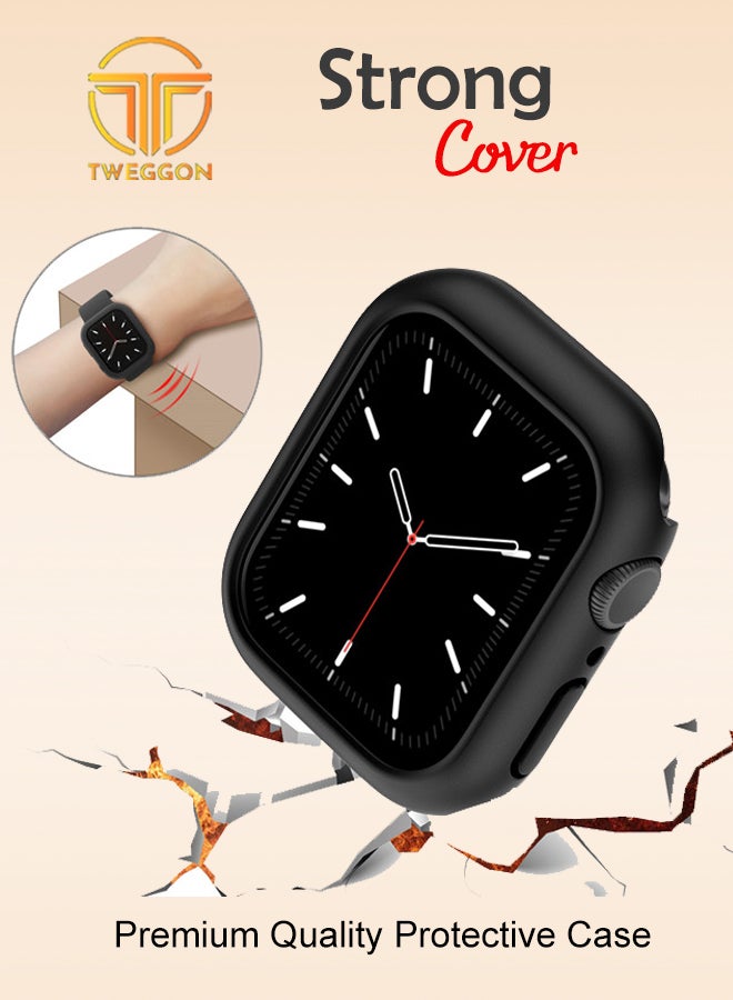 TWEGGON - Hard PC Ultra-Thin Protective Case Cover For Apple Watch Series 8 & 7 45mm Black - Image 1