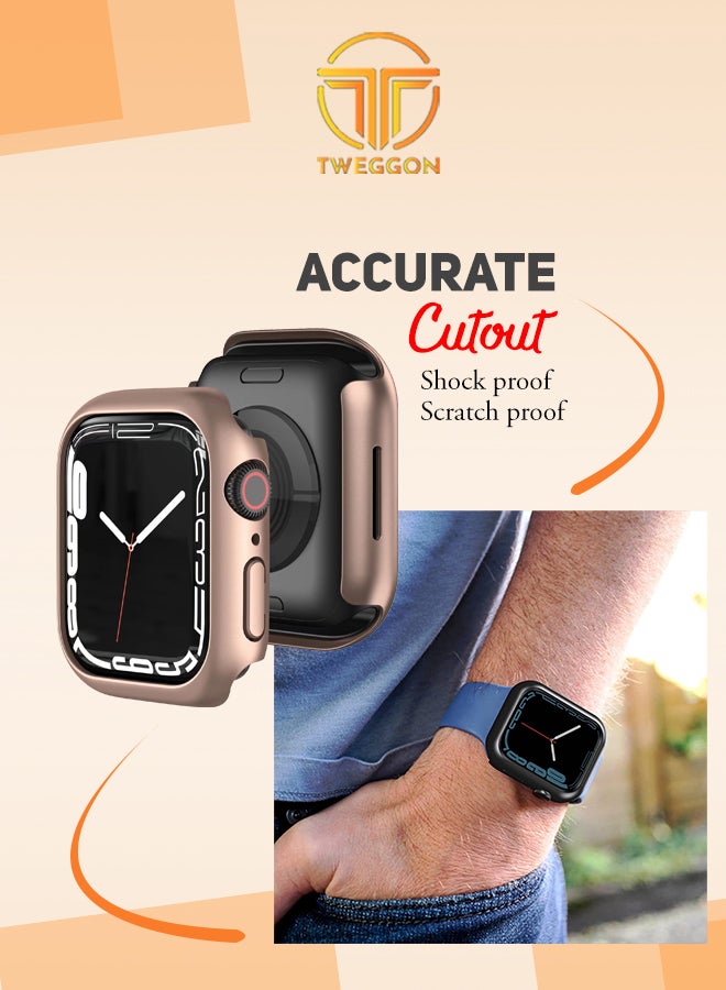 TWEGGON - Hard PC Ultra-Thin Protective Case Cover For Apple Watch Series 8 & 7 45mm Black - Image 1