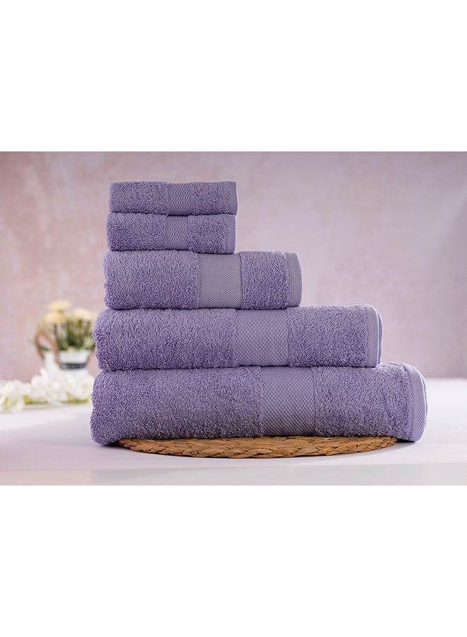 Towels Set 5 Pieces Lavender 1/90*160 1/70*140 1/50*100 2/33*33cm