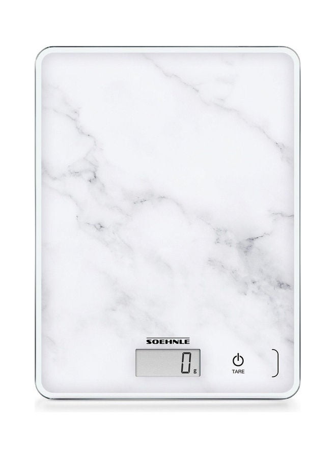SOEHNLE Kitchen Scale Page Compact 300 Marble White/Black 5kg - Image 1