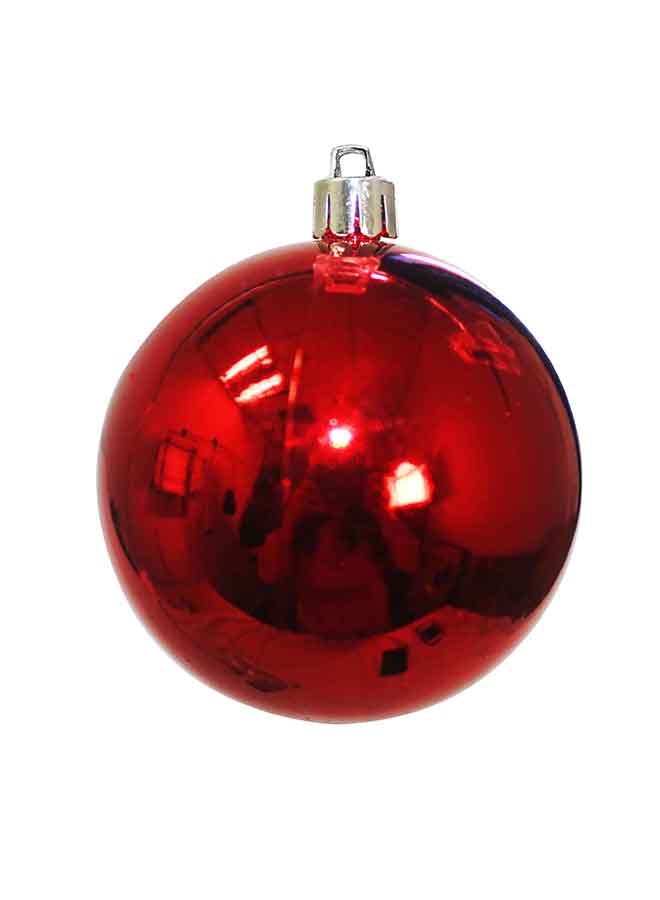 CHRISTMAS MAGIC 24-Piece Shiny Matt Glitter Ball Set Red 3cm  - Image 1