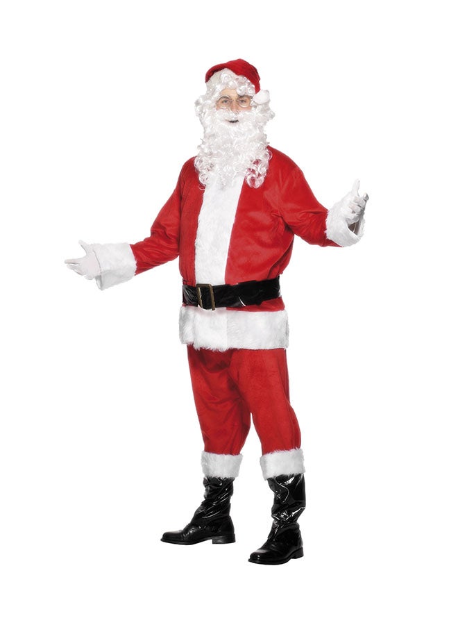 Smiffys Deluxe Santa Costume Jacket Trousers Belt Hat Boot Cover Medium  - Image 1