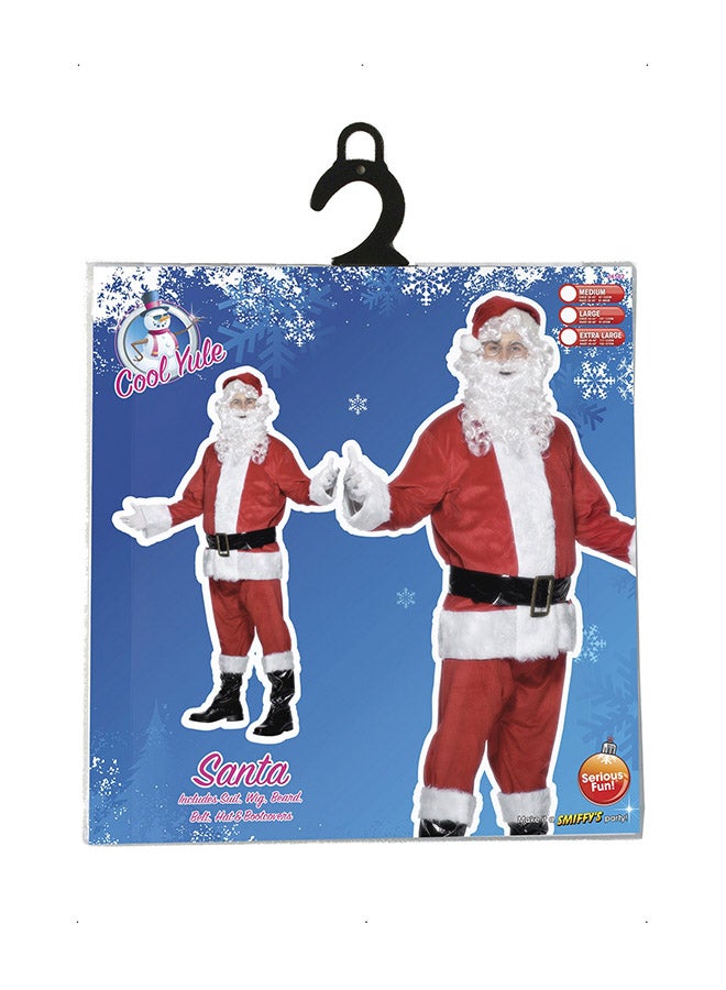 Smiffys Deluxe Santa Costume Jacket Trousers Belt Hat Boot Cover Medium  - Image 2