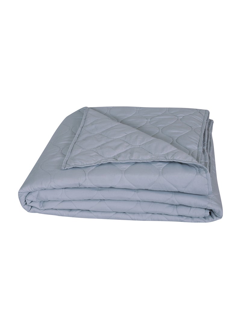 Hometown - Micro Quilted Bedspread Polyester Light Grey King - Image 1