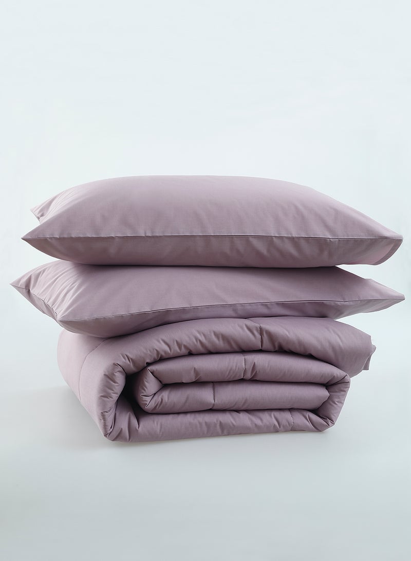 هوم تاون Comforter Set Polyester Mauve 230 x 220cm - Image 3