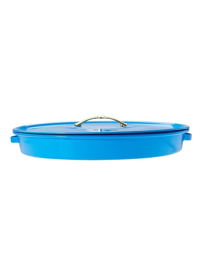 Ayda Tray With 7-Serving Plates Blue/Silver 41x10x44cm  - Image 1