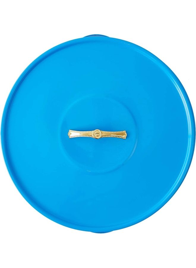 Ayda Tray With 7-Serving Plates Blue/Silver 41x10x44cm  - Image 3