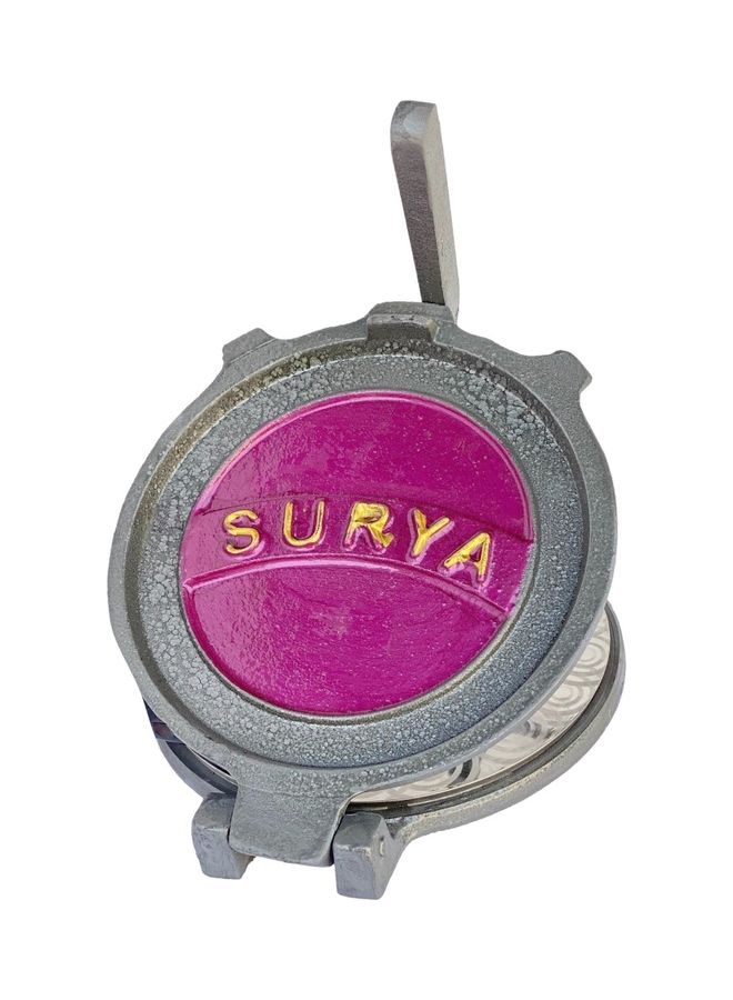 Surya Cast Iron With Stainless Steel Puri/Roti/Pathiri/Tortilla  Press Grey 20.5cm  - Image 2