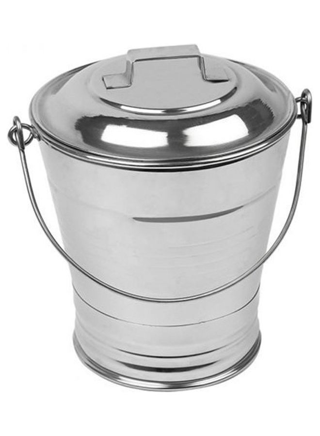 Ayda - Stainless Steel Bucket With Lid Silver 1Liters - Image 1