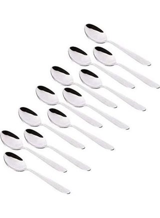 12-Piece Stainless Steel Spoon Set Silver 20cm - v1639482771/N52160563A_1
