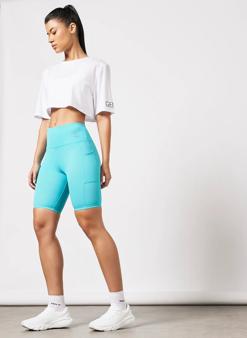 Sivvi x GenM Logo Sports Shorts Blue