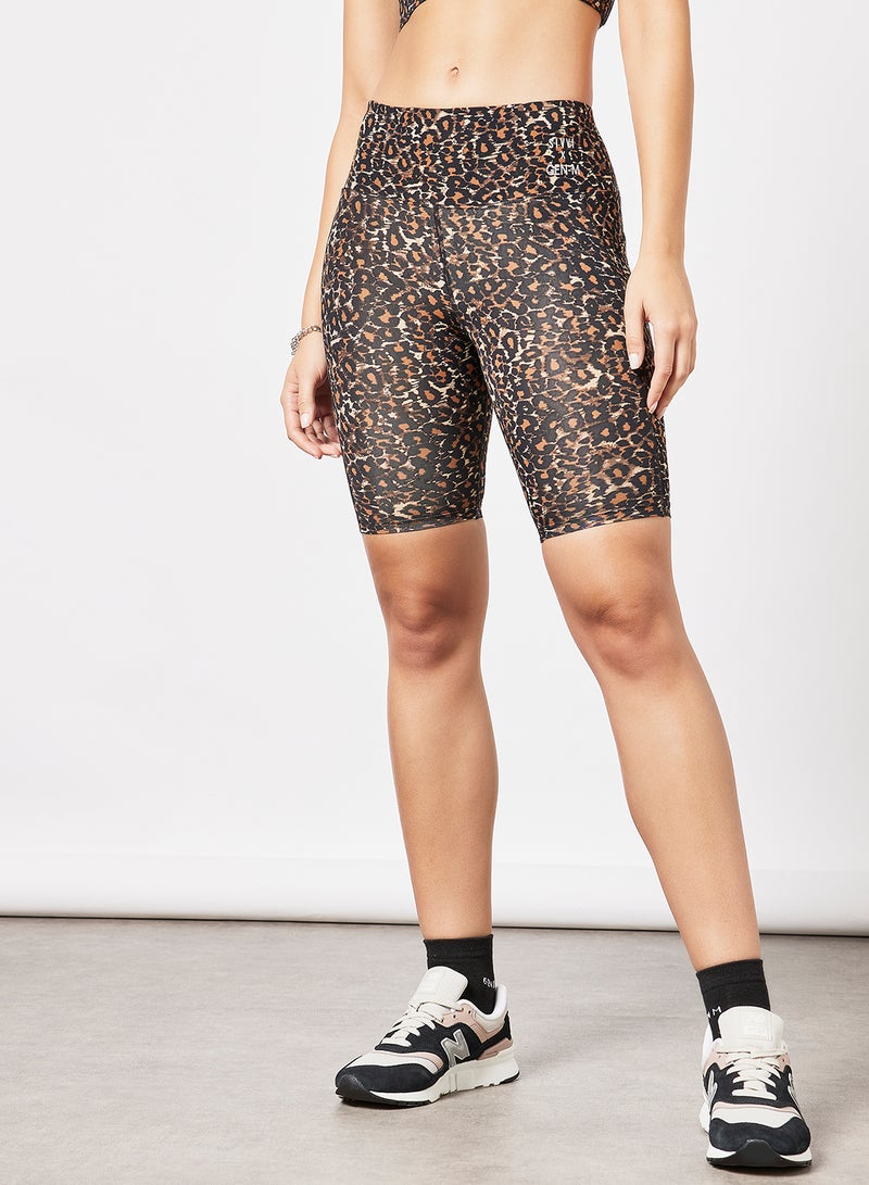 Sivvi x GenM Logo Sports Shorts Brown  - Image 1