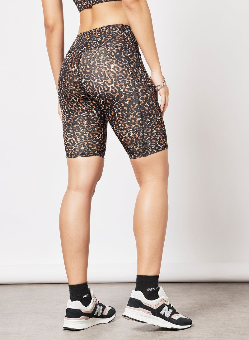 Sivvi x GenM Logo Sports Shorts Brown  - Image 3
