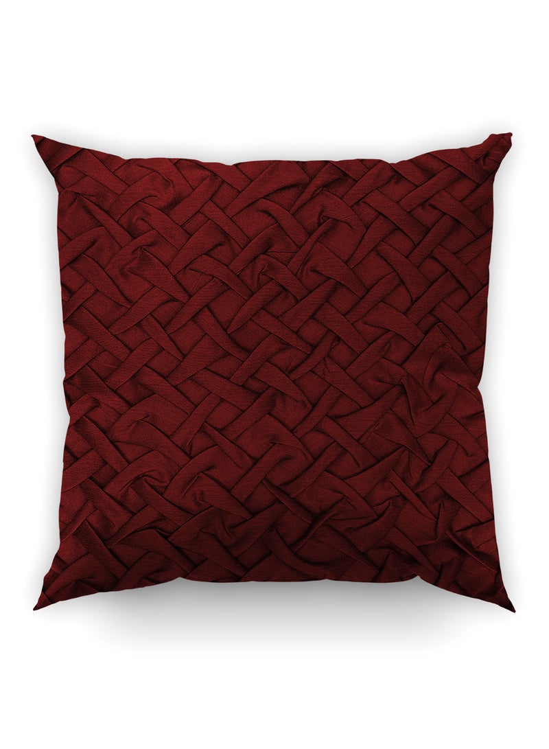 Smocking Cushion Cover With Removable Filler Burgandy 45x45cmcm - v1639483560/N50270720A_2