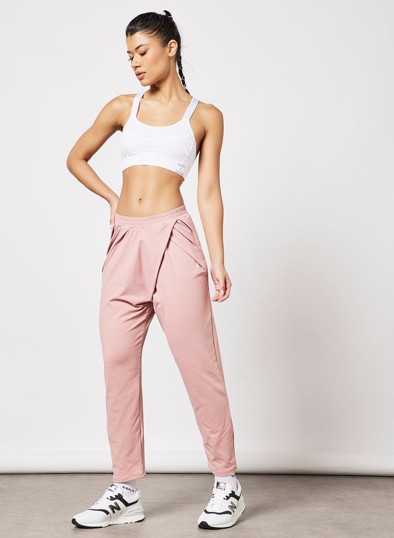 Drape Logo Joggers Pink