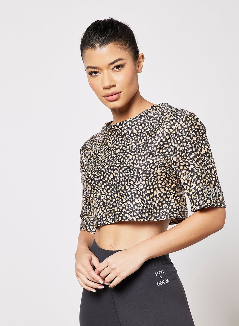 Sivvi x GenM - Logo Sports Cropped T-Shirt Multicolour - Image 1