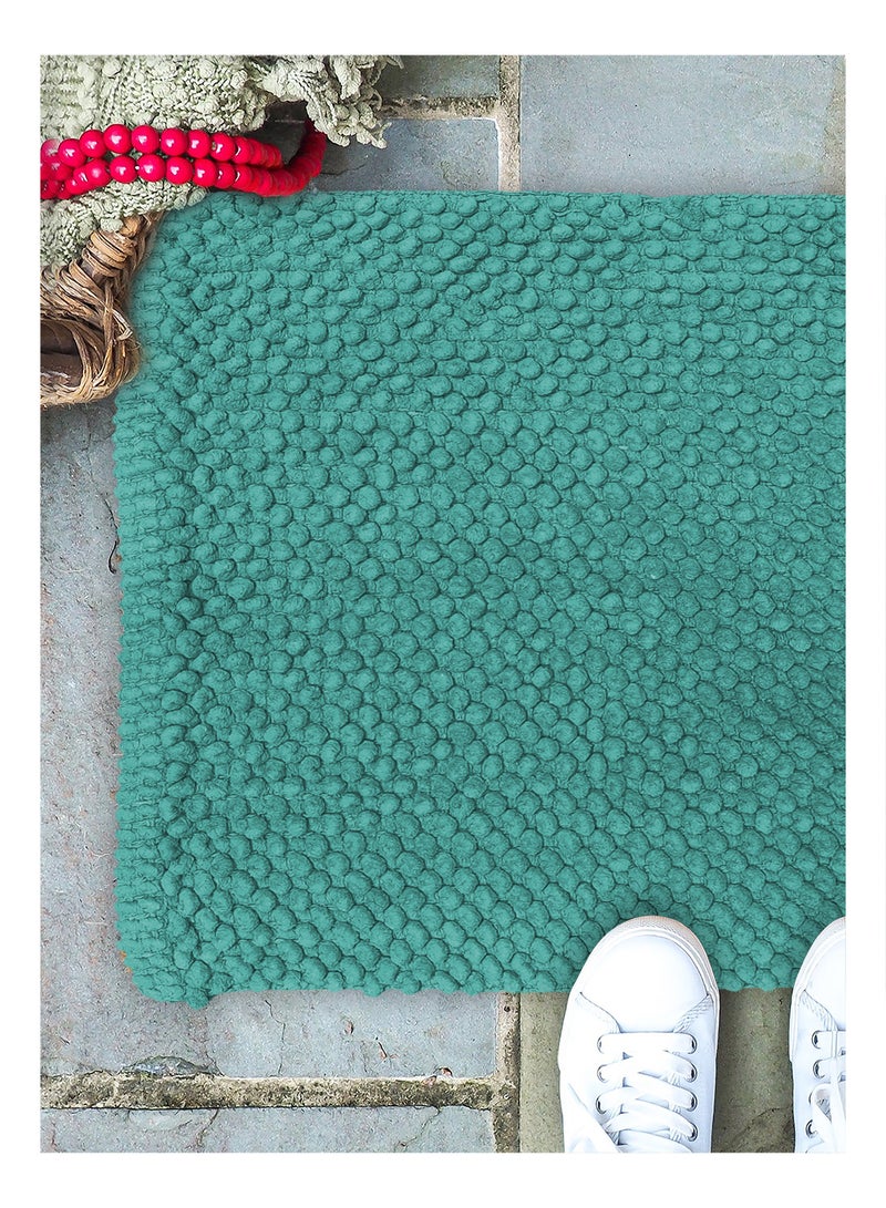 هوم تاون بساط حمام بملمس من اللاتكس فيروزي 60x90cmسم - Image 1