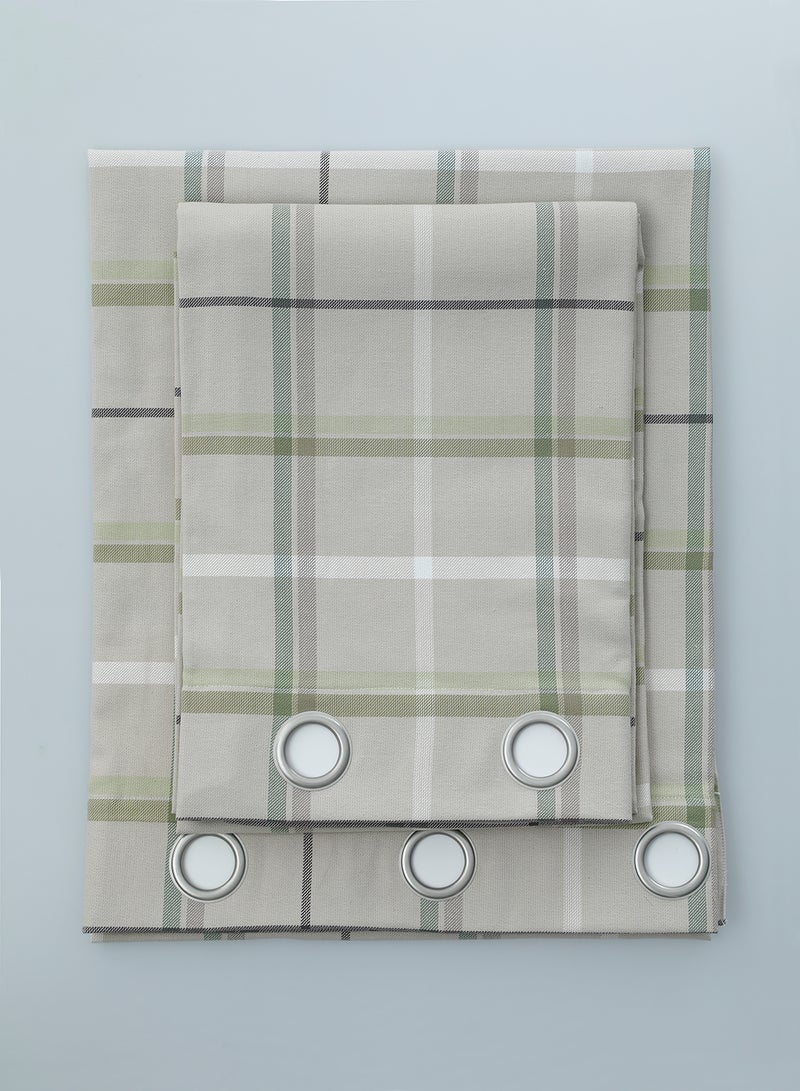 هوم تاون ستارة نافذة مزدوجة بتصميم مربعات وخطوط مع عيون معدنية - Image 2