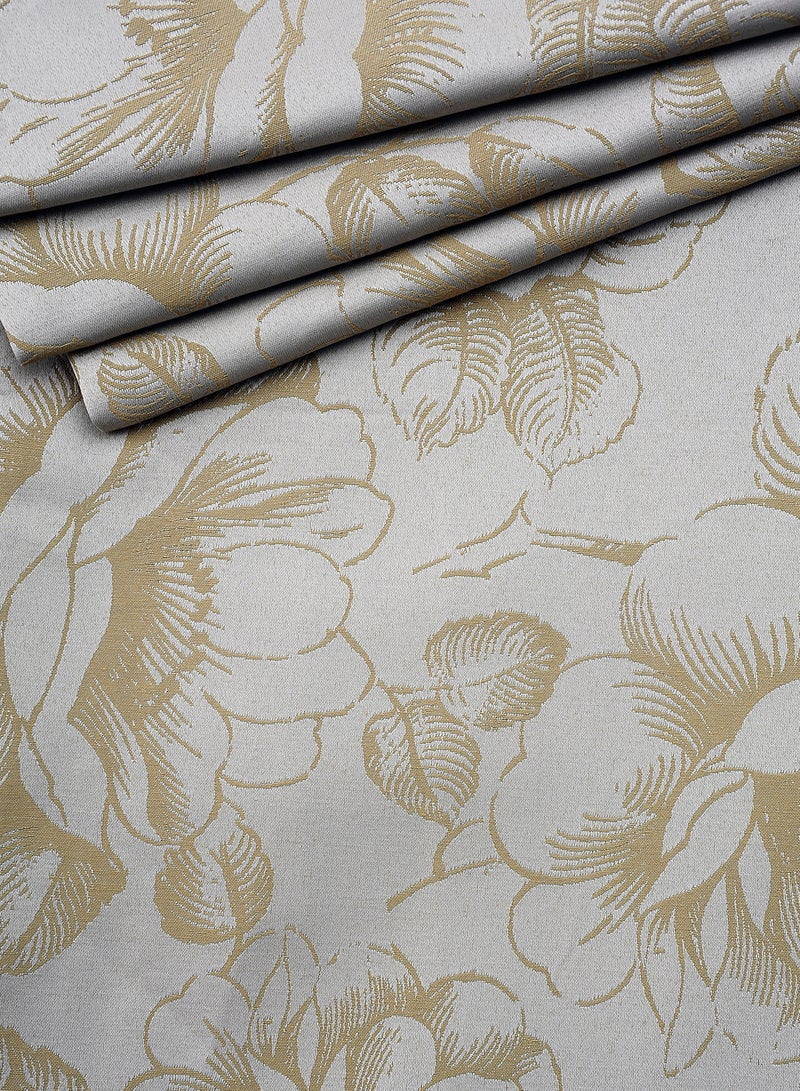 هوم تاون زوج من الستائر الجاكاردية مع حلقات التثبيت - Image 3