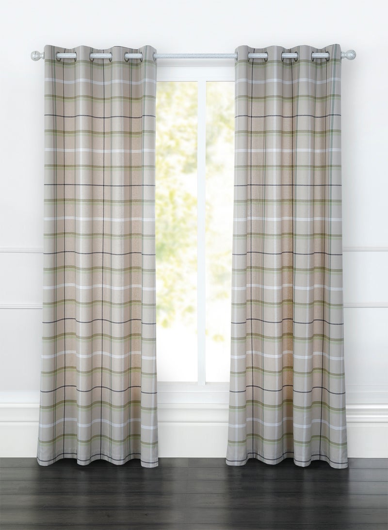 هوم تاون ستارة نافذة مزدوجة بتصميم مربعات وخطوط مع عيون معدنية - Image 1