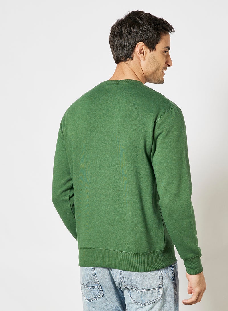 Russell Athletic - Logo Print Sweatshirt Green - Image 1