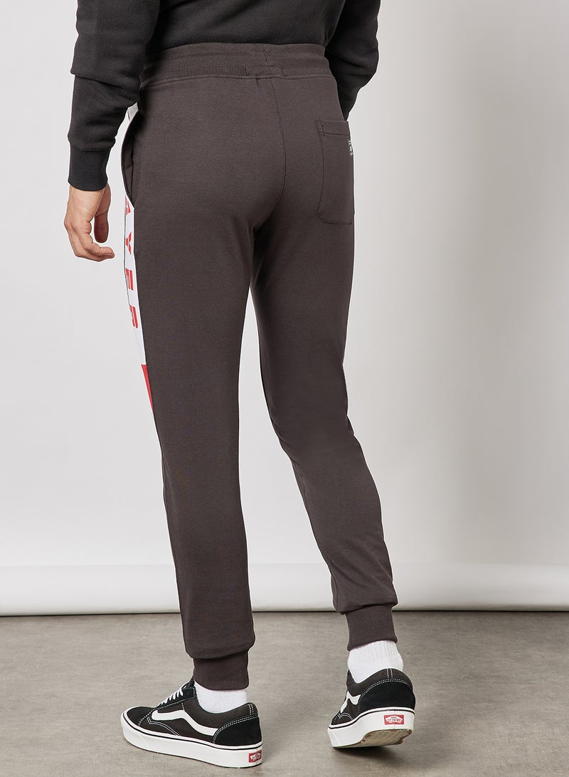 ABOF Regular Fit Joggers Brown/White  - Image 2