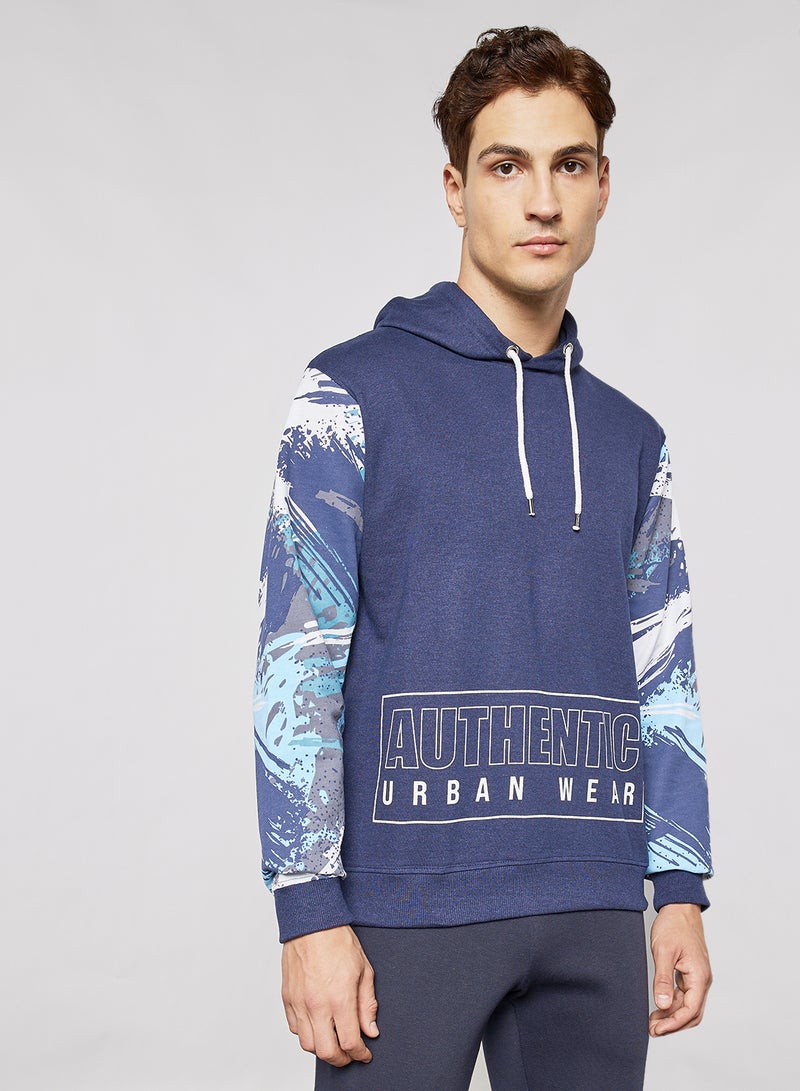 ABOF - Regular Fit Sweatshirt Navy Blue - Image 1