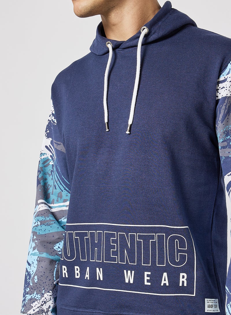 ABOF - Regular Fit Sweatshirt Navy Blue - Image 1