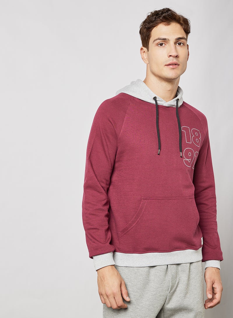 ABOF - Regular Fit Sweatshirt Maroon - Image 1