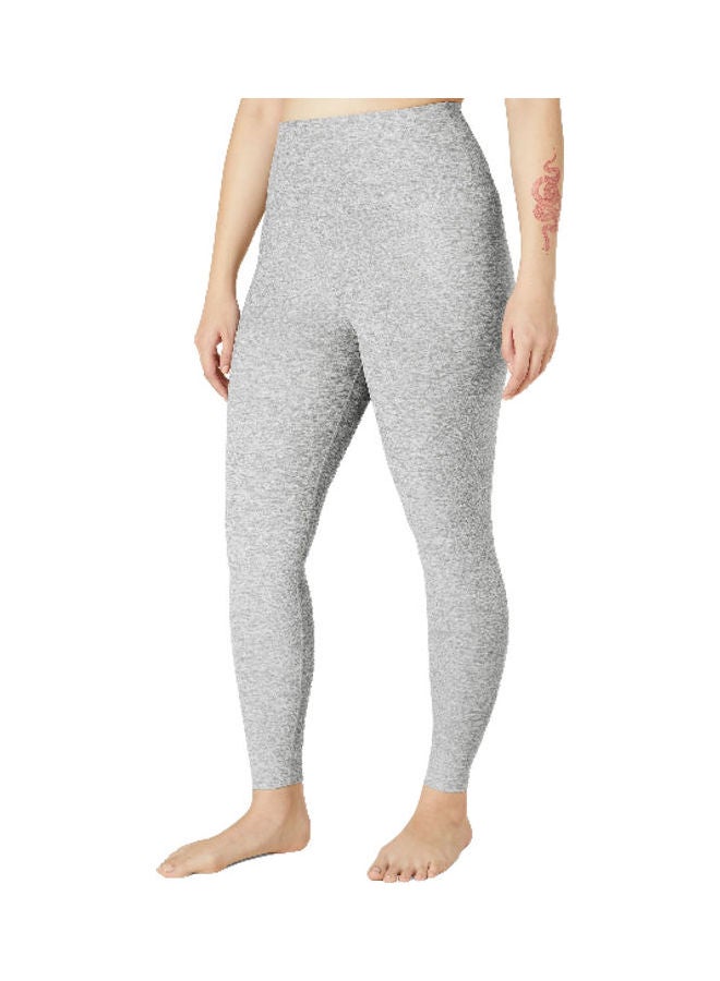 بيوند يوغا Spacedye Printed Caught In The Midi High Waisted Leggings Silver Mist Camo  - Image 2