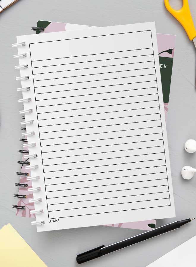 LOWHA Spiral Notebook for School or Business Note Taking with 60 Sheets Floral Design Planner Multicolour  - Image 3