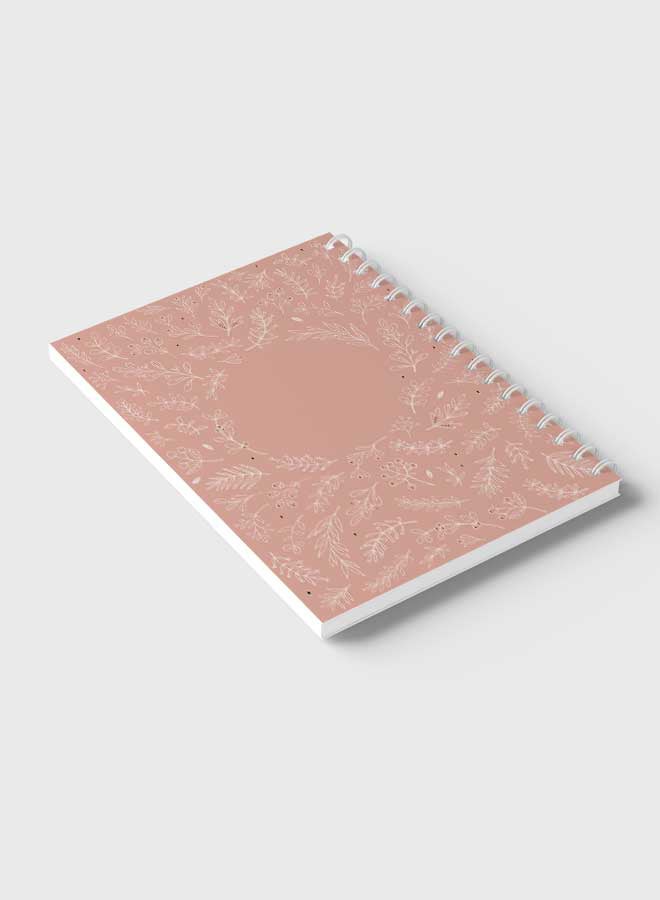 LOWHA - Spiral Notebook for School or Business Note Taking with 60 Sheets Floral Design Pattern Multicolour - Image 1