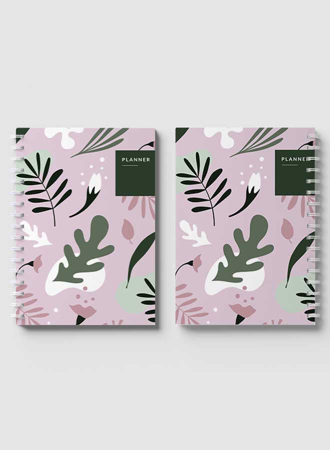 LOWHA Spiral Notebook for School or Business Note Taking with 60 Sheets Floral Design Planner Multicolour  - Image 4