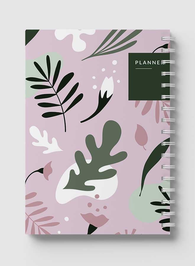LOWHA Spiral Notebook for School or Business Note Taking with 60 Sheets Floral Design Planner Multicolour  - Image 5