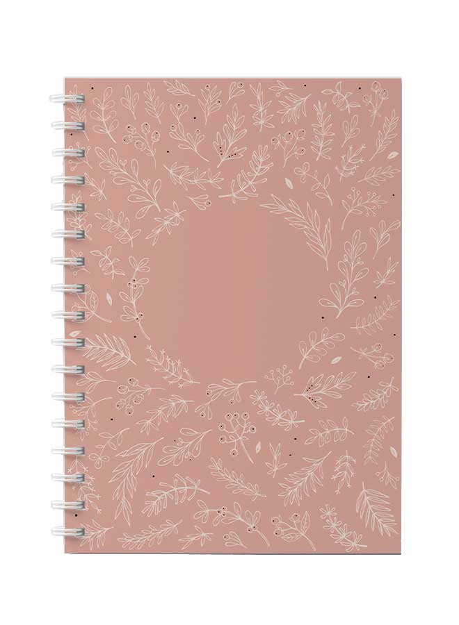 LOWHA - Spiral Notebook for School or Business Note Taking with 60 Sheets Floral Design Pattern Multicolour - Image 1