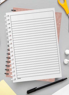 LOWHA Spiral Notebook for School or Business Note Taking with 60 Sheets Floral Design Pattern Multicolour  - Image 3