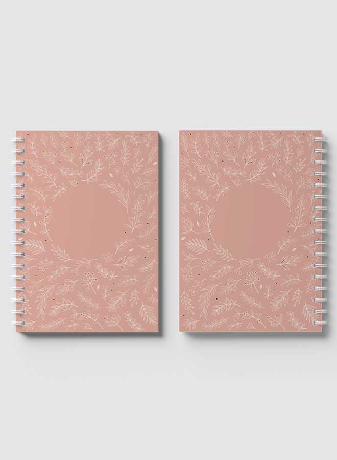 LOWHA - Spiral Notebook for School or Business Note Taking with 60 Sheets Floral Design Pattern Multicolour - Image 1
