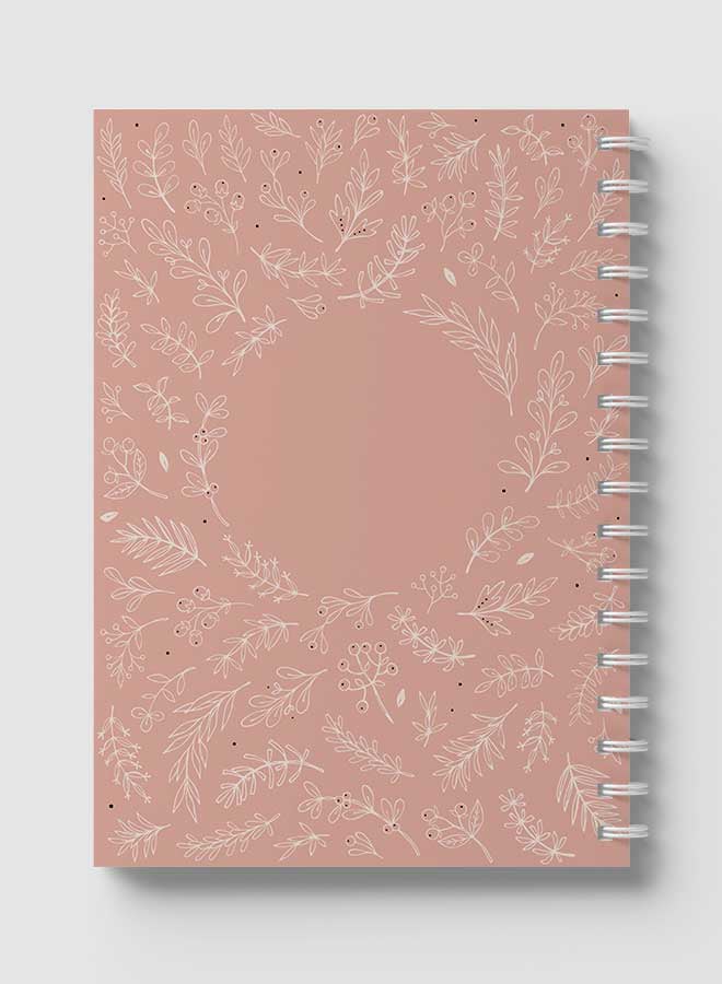 LOWHA - Spiral Notebook for School or Business Note Taking with 60 Sheets Floral Design Pattern Multicolour - Image 1