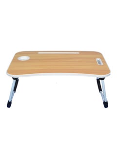 Generic Foldable Laptop Table With Cup Holder 60 x 28 x 40cm Multicolour  - Image 1