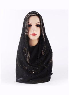 Hot Diamond Pearl Snow Imitation Headscarf Black