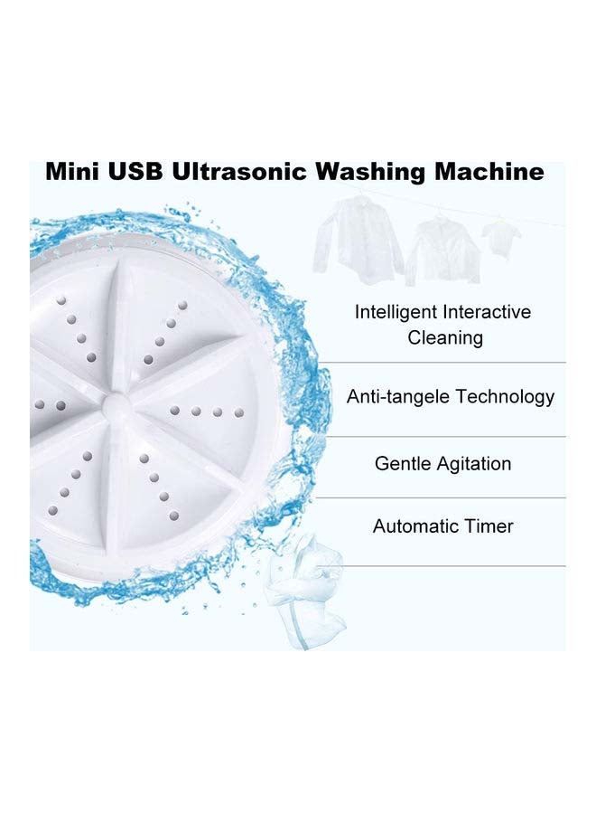 3-In-1 Portable Mini Washing Machine Rotating Turbine Washer NE-CIN116 White