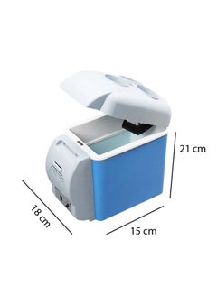 Generic Portable Car Refrigerator With Cup Holder Groove On The Lid 7.5 L 2724681692269 Blue/White  - Image 2