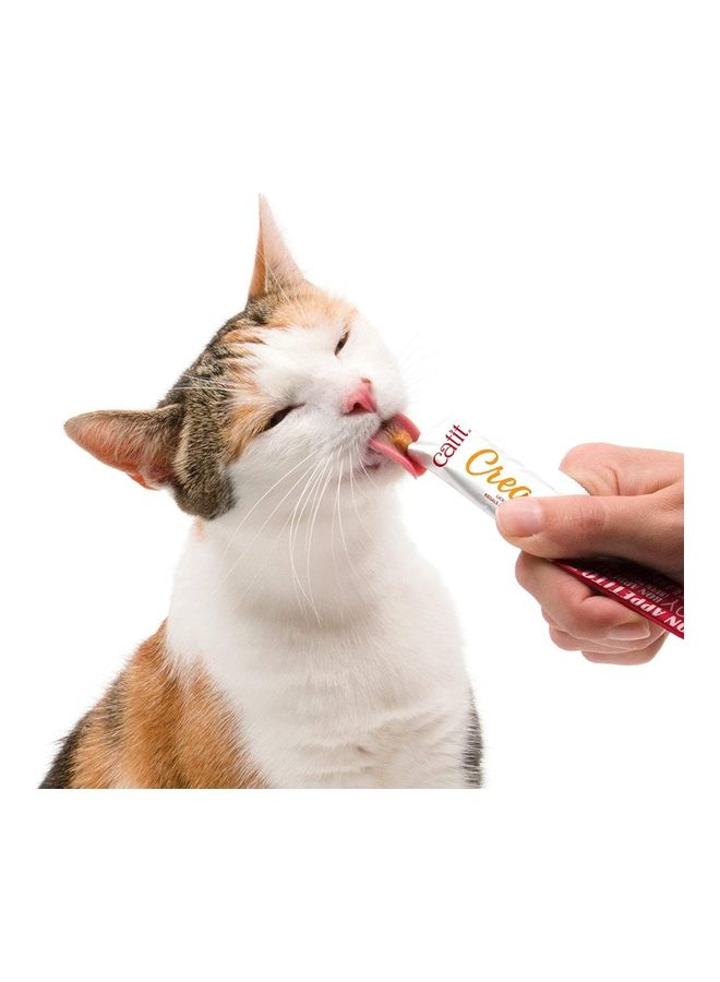 Catit Pack of 4 Creamy Lickable Cat Treat Chicken Flavor 4 Tubes Orange 4x10grams - Image 4