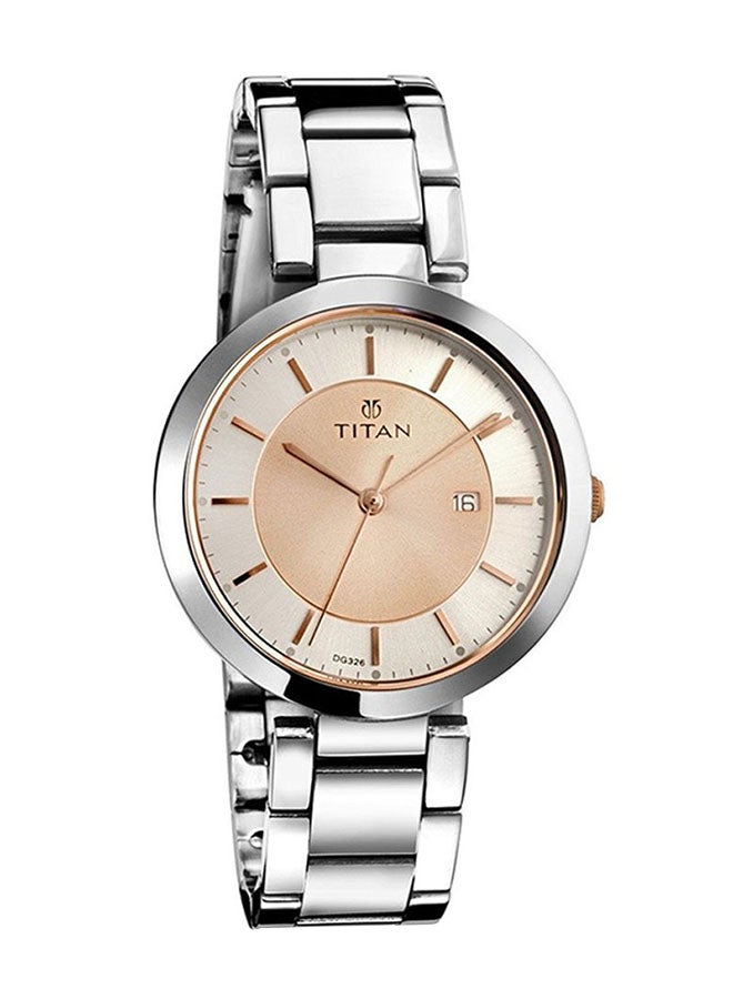 تيتان ساعة يد بعقارب مضادة للماء طراز 2480KM01 للنساء - Image 1